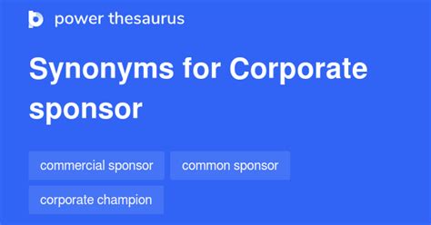 sponsor thesaurus|thesaurus sponsorship.